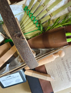 Seed collecting kit with tools and authentic Sussex trug