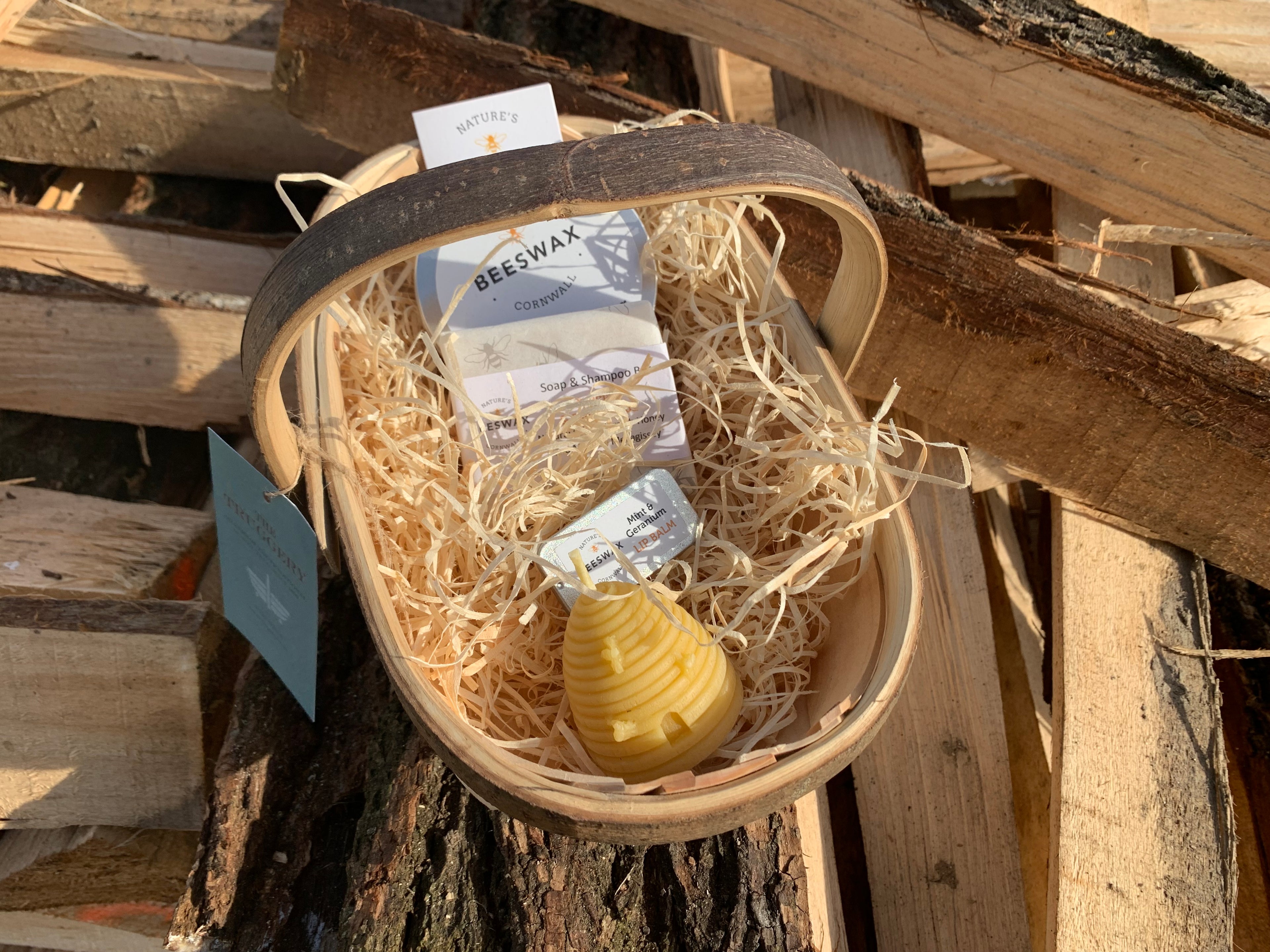 Small Beeswax Skep candle